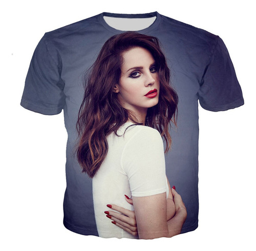 Camiseta De Manga Corta Con Estampado 3d De Lana Del Rey