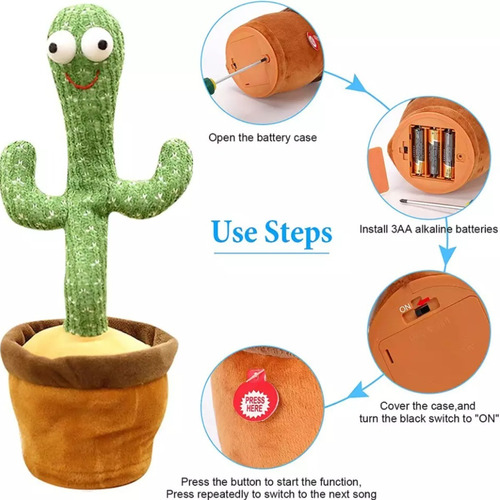Cactus Bailarín Imita Canta Repite Voz Xxl