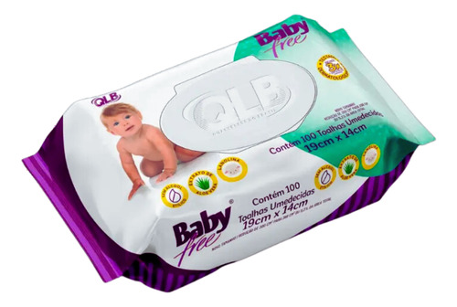 Toalhas Umedecidas Baby Free Premium Com 100un