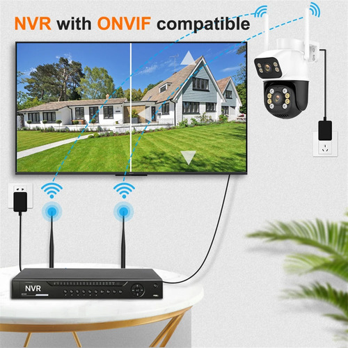 8mp 4k Hd Wifi Ip Doble Lente Doble Pantalla Cámara De