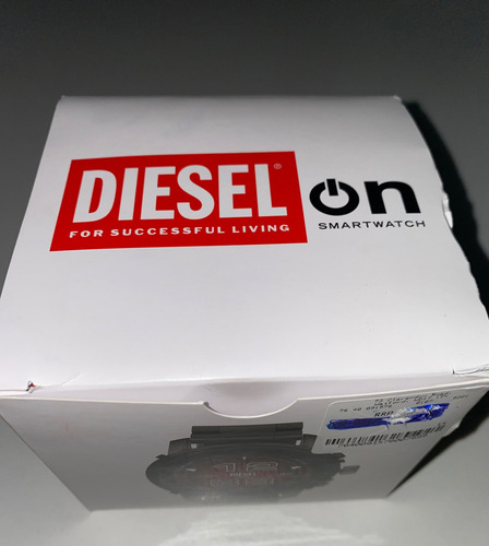 Diesel Smartwatch Dzt2042 para hombre, funda blanca, gris oscuro, bisel, diseño de pulsera de malla