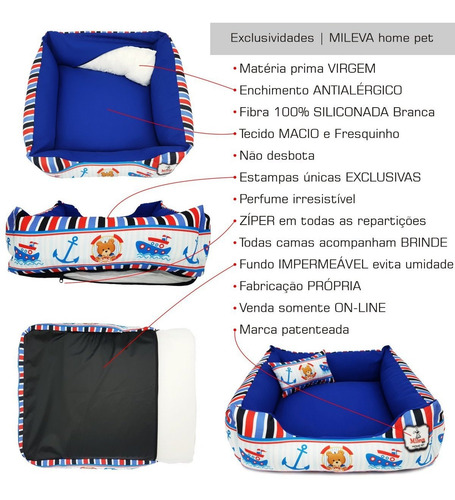 Cama P/ Cachorro Gato Caminha Pet 70x70 100% Lavável+ Brinde