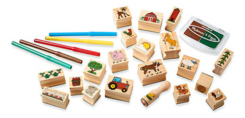 Melissa & Doug Estampar Una Escena Granja, Artes Y Manualidades