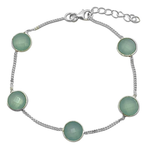 Pulsera Antonia Calcedonia Plata Fina 925