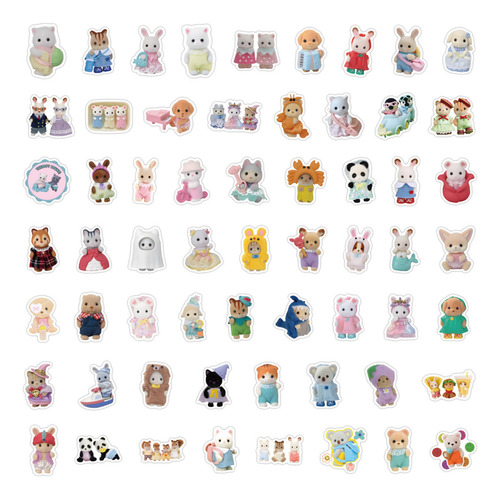 - 120 Stickers Ternurines Sylvanian Pegatinas Calico Calcoma