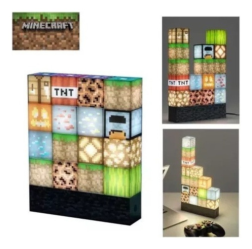 Lamp Minecraft Diy Luz Cuadrada Lámpara Bloque Construcción
