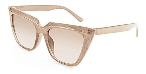 Feisedy Mujeres Chic Cateye Gafas De Sol Bling Bling Bi...