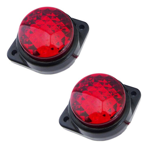 Par De Luz Lateral Led Para Camión / Bus 12/24 Volt Redondo
