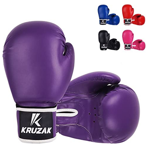 Kruzak Unisex Plain Boxing Gloves For Sparring, Kickboxin
