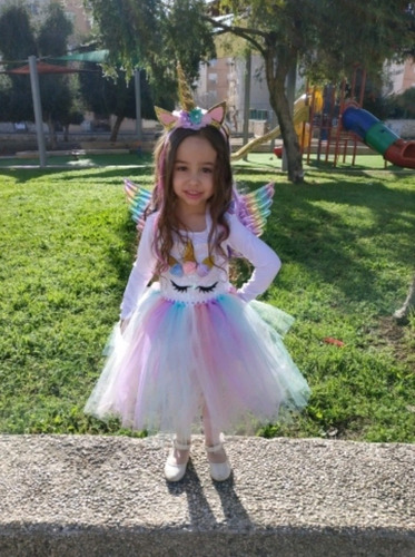Disfraz Unicornio Niña Con Led Set Vestido Unicornio Pony