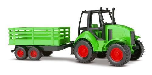 Trator Infantil Com Carreta - Agromak - 40cm - Silmar