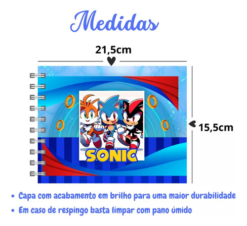 Livro Colorir Sonic Estilo Bobbie Goods 50 Folhas Capa Dura