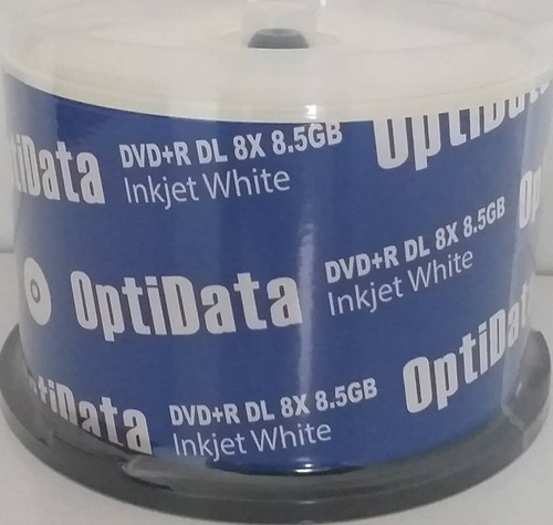 Dvd Doble Capa Optidata Dvd+r Dl 8x 8.5 Gb Inkjet White