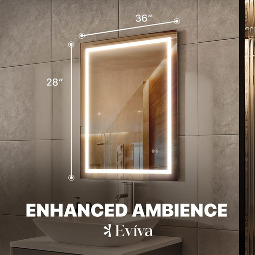 Eviva Espejo De Baño Led Con Luces, Espejos De Baño