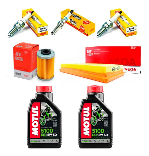 Kit Service Rouser Ns 200 Aceite + Filtros + Bujias Ryd