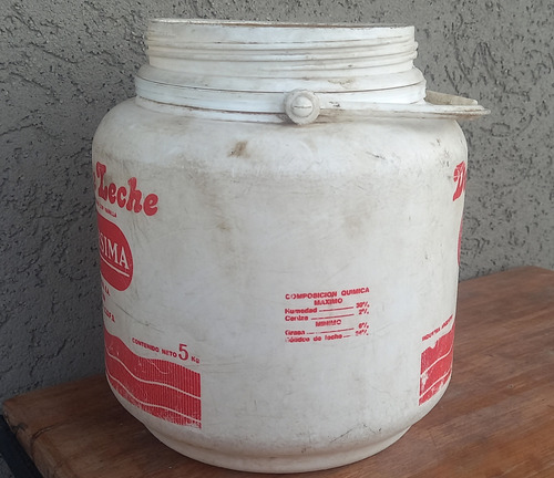 Antiguo Frasco Plastico Dulce De Leche La Serenisima 5kg. (Usado)