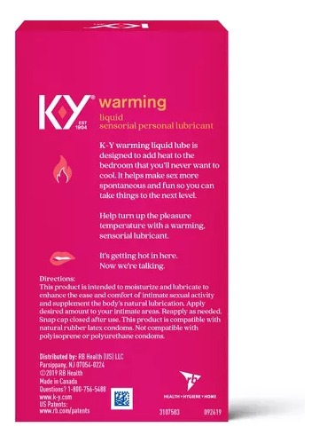 K-y Warming Gel Lubricante Personal Sensorial Y Calido 28 G