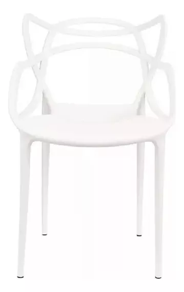 Silla de comedor Allegra Allegra, estructura color blanco, 1 unidad