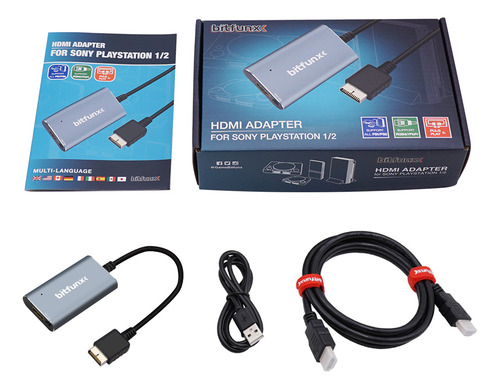 Adaptador HDMI para Ps1 compatível com Ps2 Psx Full Hd 1080p