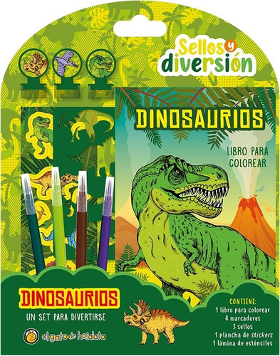 Sellos Y Diversion - Dinosaurios - Varios, De Vários. Editorial El Gato De Hojalata, Tapa Blanda En Español