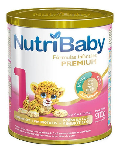 Leche de fórmula en polvo sin TACC Ethical Nutrition NutriBaby 1 en lata de 900g - 0  a 6 meses