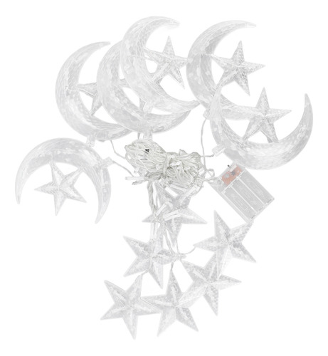 Cadena De Luces Con Forma De Estrella Y Luna, 3,3 Pulgadas,
