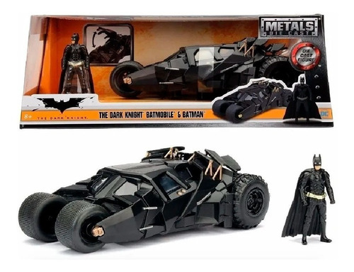 Vehiculo Metal  Batman The Dark Knight Batimovil Con Figura