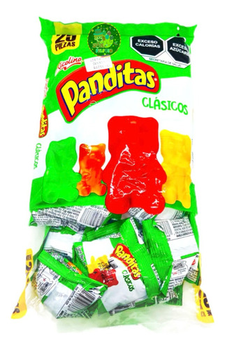 Ricolino Panditas Mini Gomas Gomitas Dulces 25 Pz De 15g