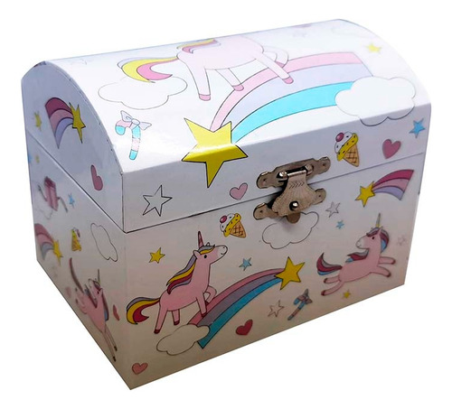 Caja Musical Cofre Unicornio Alhajero New Ar1 Fe521 Ellobo