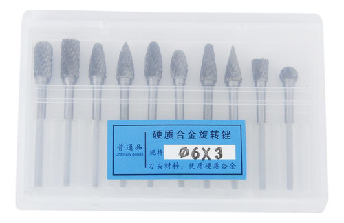 An 10pcs Acero De Tungsteno Yg8 Carburo Rotary Burr