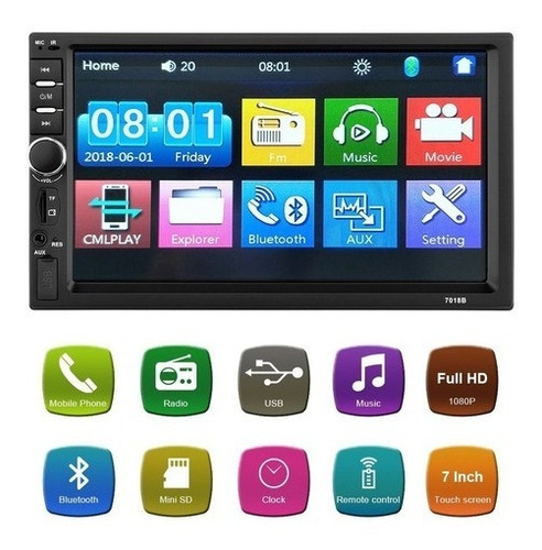 Reproductor Pantalla 7  Mp5 Modelo Con Control Modelo 7018b