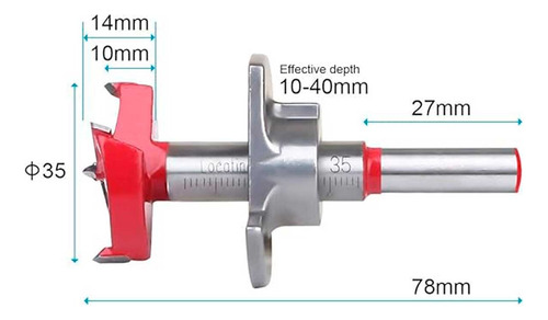 Broca Mecha Forstner Para Madera (35mm)