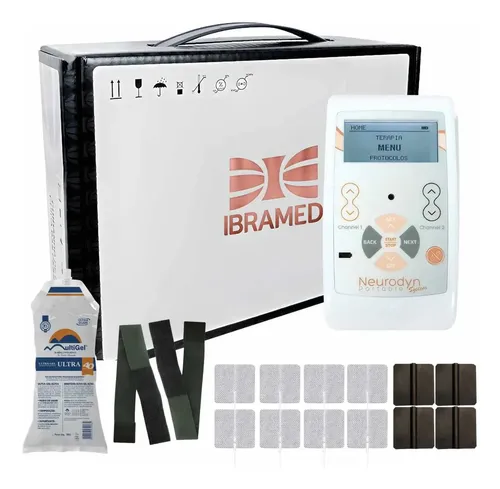 Eletroestimulador Ibramed Neurodyn Portátil System de 5 Correntes para Fortalecimento