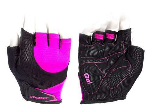 Guantes Mtb Bicicleta Mujer Corto Gel Fucsia/negro Talla S