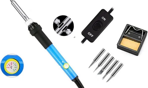 Cautin Con Regulador De Temperatura, 5 Puntas Y Base Pequeña - $ 380.00