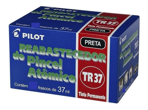 Kit Tinta Para Pincel Atômico Tr 37 Pilot 37ml Preta C/5 Un