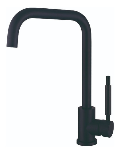 Imagen 1 de 6 de Monocomando Cocina Piazza Acero Inoxidable Negro 10303ne