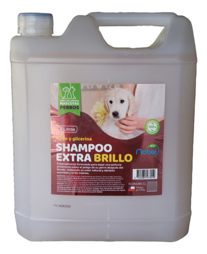 Shampoo Perros, Extra Brillo, Coco, Premium, 5 Litros