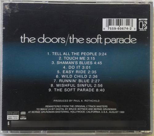 Cd The Doors The Soft Parade 1990 Nacional (Usado)