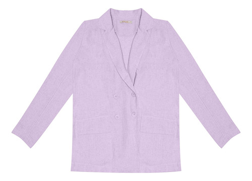 Blazer Feminino Em Linho Endless Roxo