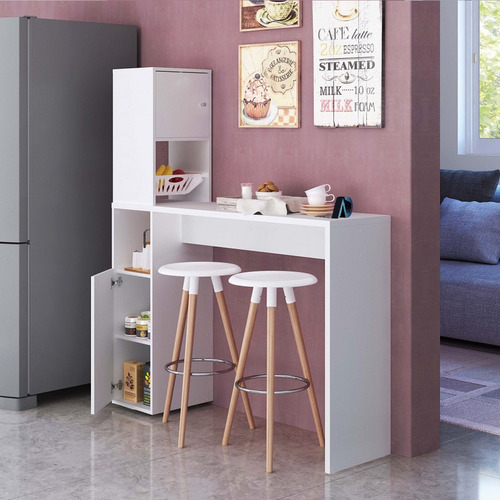 Mueble Barra Desayunador Divisor Cocina Con Puerta 2019