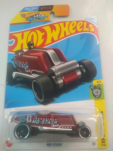 Carrito Mo-stash De Hot Wheels Rojo Experimotors 4 De 5