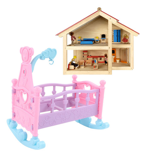 Colcha Para Cuna De Bebé Dollhouse, Mecedora Para Cuna