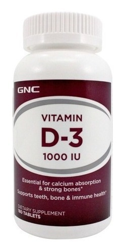 Vitamina D3 1000iu General Nutrition Center X 180 Tabletas