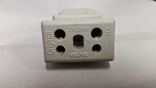 Kit 10 Adaptador Tomada Benjamin 3 Pino P/ 2 10 E 20 Amper