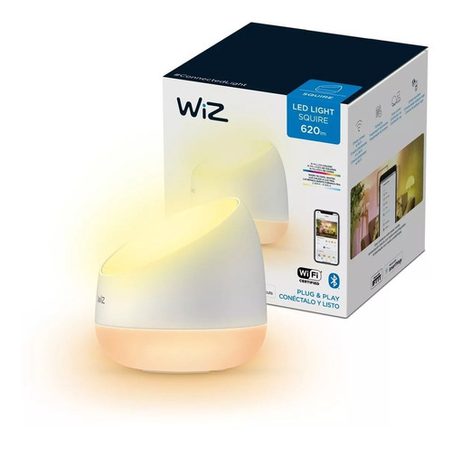 Lampara Inteligente Portable Wi-fi Wiz Squire Dualzone Led Color de la luz RGB