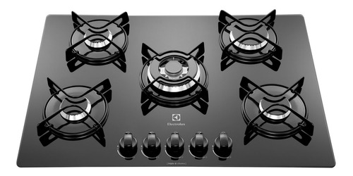 Fogão cooktop a gás Electrolux GC75V preto 110V/220V