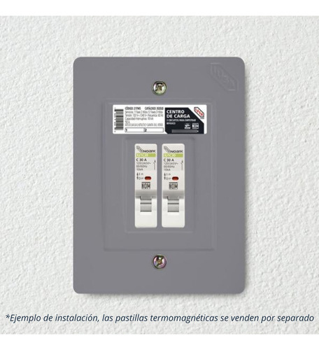 Centro De Carga Iusa De 2 Circuitos Bifásico Empotrable