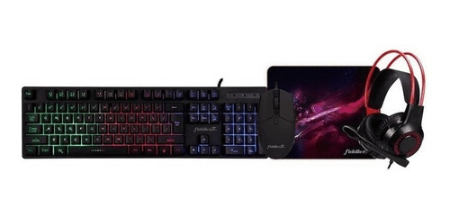 Pack Gamer Teclado + Mouse + Mouse Pad + Audífonos 