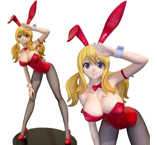 Figura De Anime Lucy Heartfilia Bunny Girl Red 38 Cm